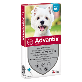 Advantix 100/500 hond 4-10 kg 6 pipetten