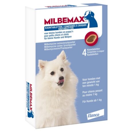 Milbemax smakelijke kauwtablet 2,5 mg/25 mg | hond S | 1x4 tabl.