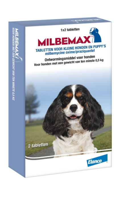 Milbemax hond S | 2,5 mg/25 mg | 2 tabletten